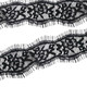 1.5" Black Lace Elasticated Trim - 3m